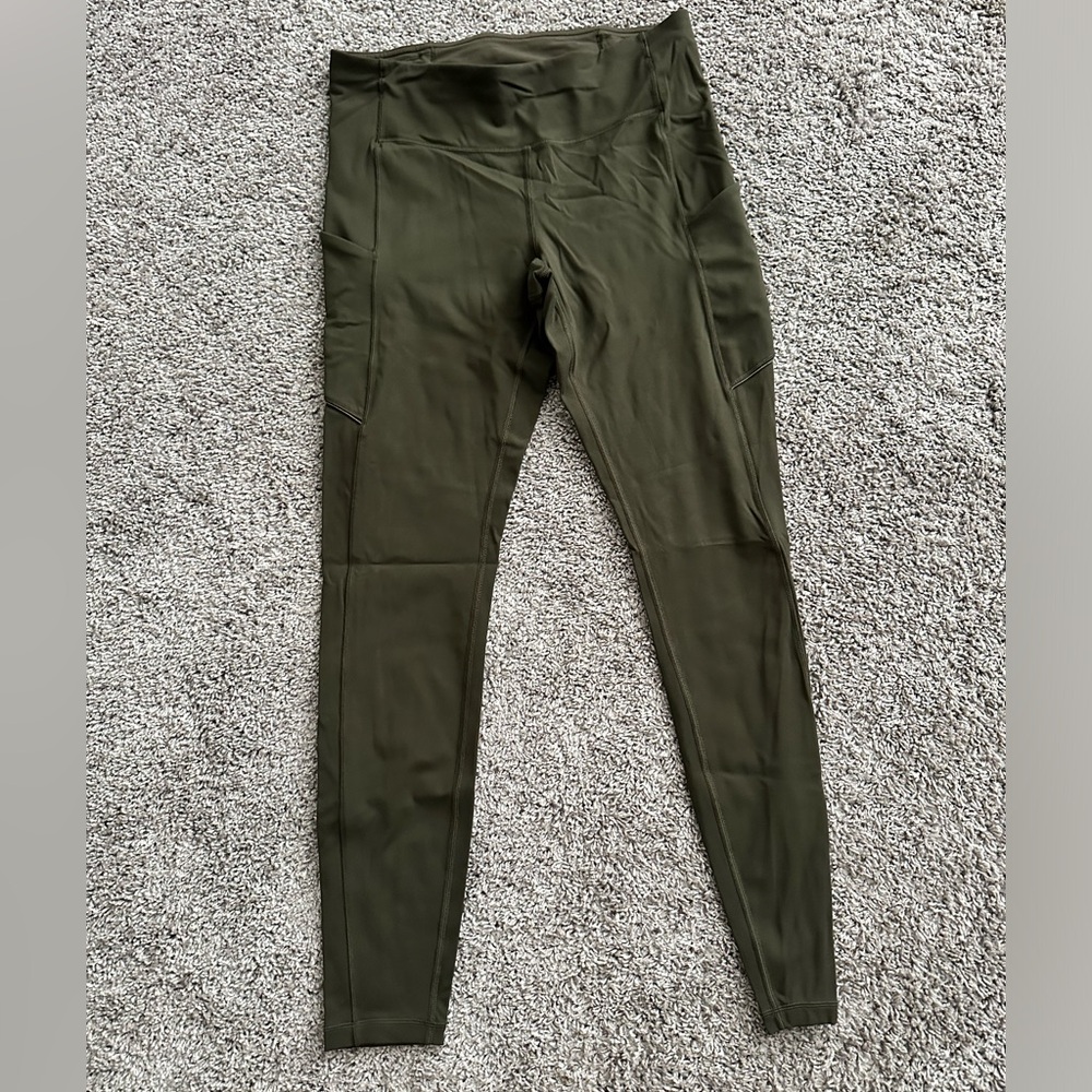 Lululemon Wunder army green leggings